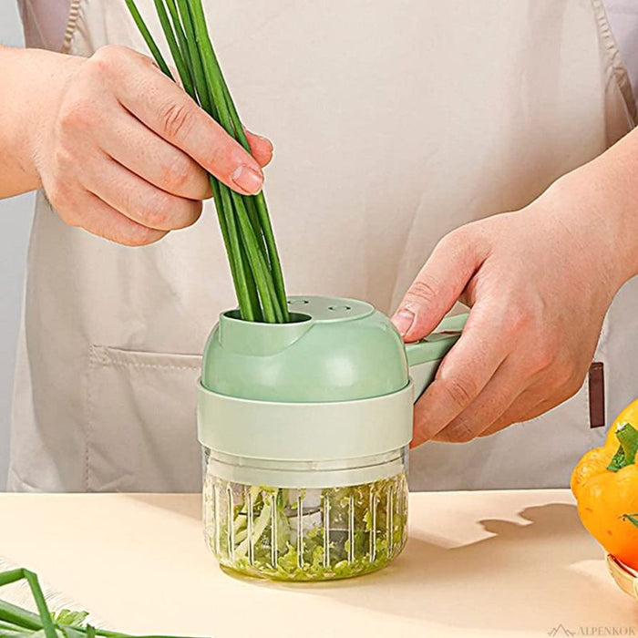 4 in 1 Portable Electric Vegetable Cutter Set